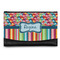 Retro Scales & Stripes Genuine Leather Women's Wallet - Small (Personalized)