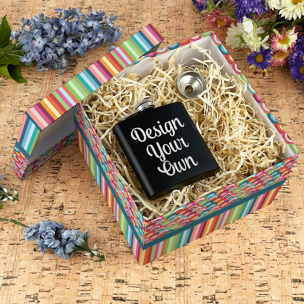 Retro Scales & Stripes Gift Boxes with Lid - Canvas Wrapped - X-Large - In Context