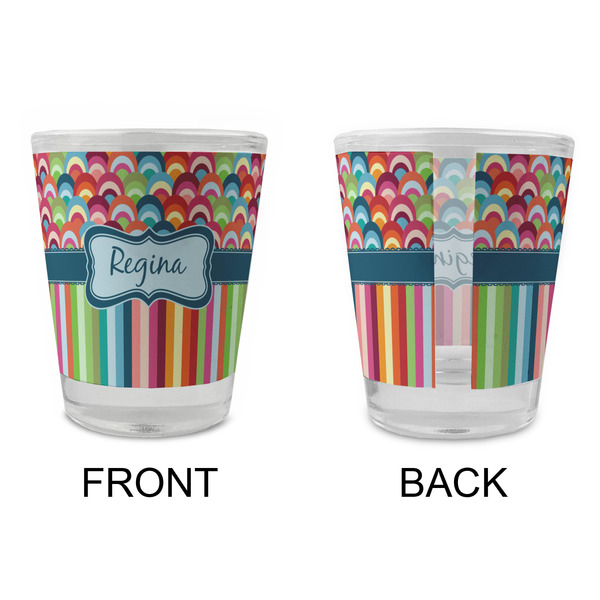 Retro Scales & Stripes Glass Shot Glass - Standard - APPROVAL