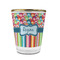Retro Scales & Stripes Glass Shot Glass - 1.5 oz - with Gold Rim - Single (Personalized)