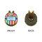 Retro Scales & Stripes Golf Ball Hat Clip Marker - Apvl - GOLD