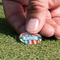 Retro Scales & Stripes Golf Ball Marker - Hand