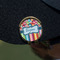 Retro Scales & Stripes Golf Ball Marker Hat Clip - Gold - On Hat