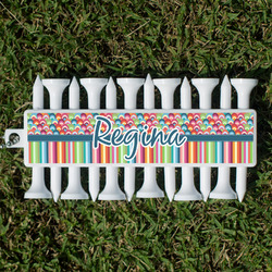 Retro Scales & Stripes Golf Tees & Ball Markers Set (Personalized)