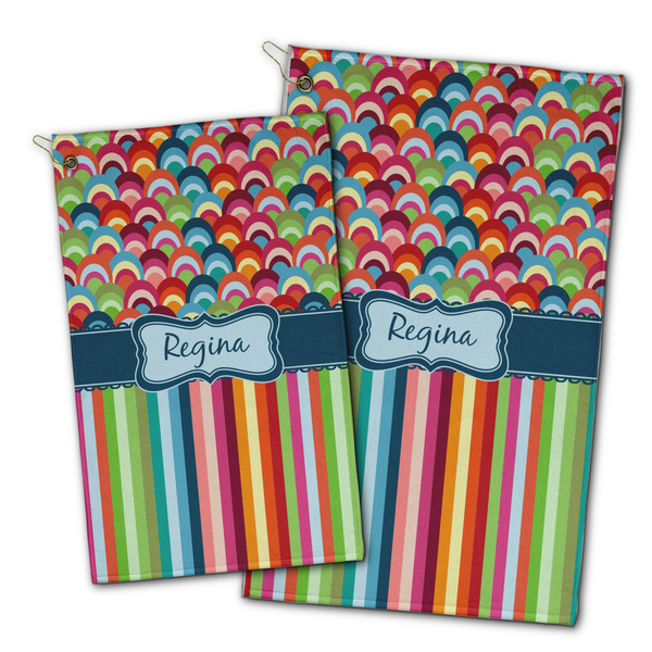 Retro Scales & Stripes Golf Towel - PARENT (small and large)