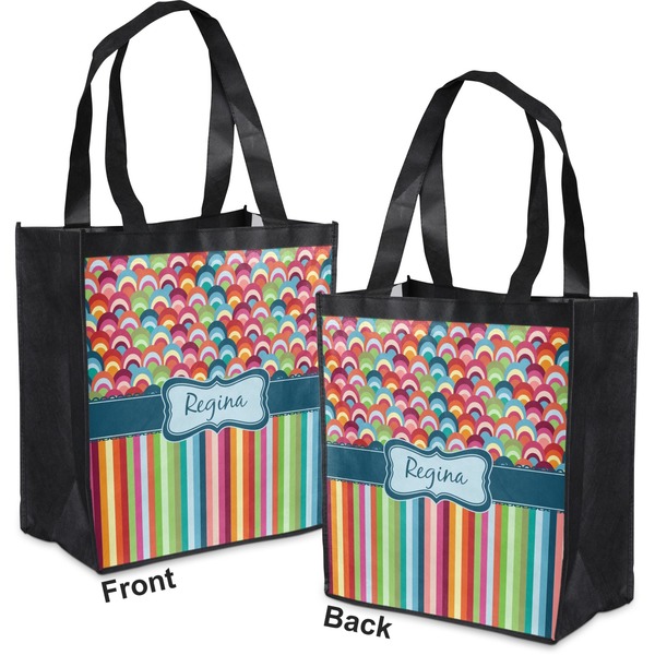 Retro Scales & Stripes Grocery Bag - Apvl