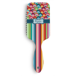 Retro Scales & Stripes Hair Brushes (Personalized)