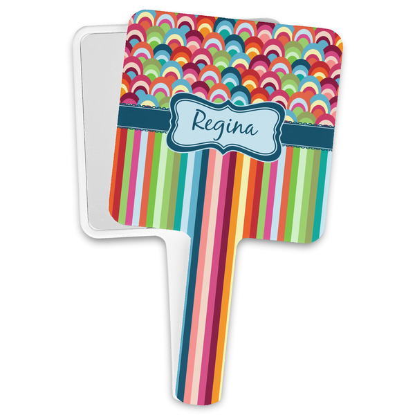 Custom Retro Scales & Stripes Hand Mirror (Personalized)