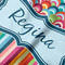 Retro Scales & Stripes Hooded Baby Towel- Detail Close Up