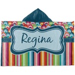 Retro Scales & Stripes Kids Hooded Towel (Personalized)