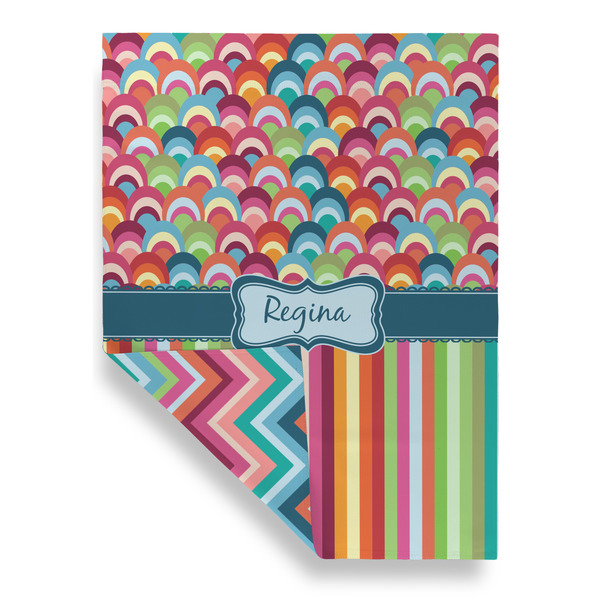 Retro Scales & Stripes House Flags - Double Sided - FRONT FOLDED