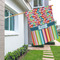 Retro Scales & Stripes House Flags - Double Sided - LIFESTYLE