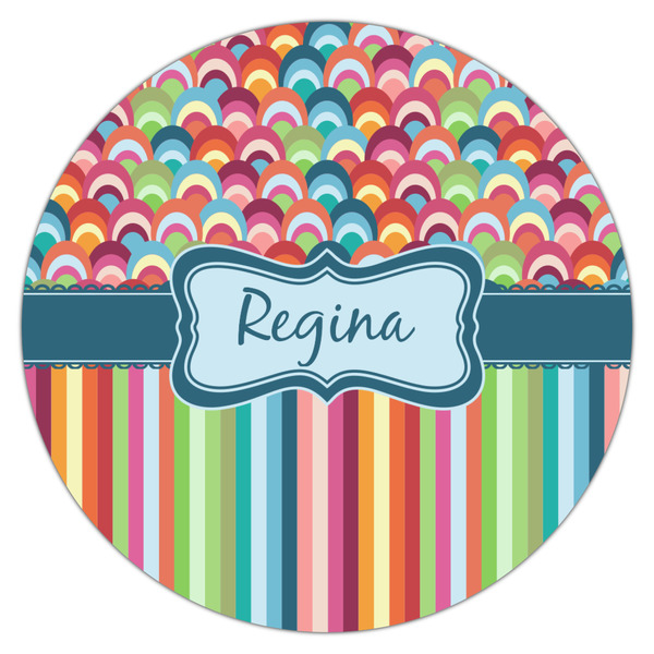 Retro Scales & Stripes Icing Circle - Large - Single