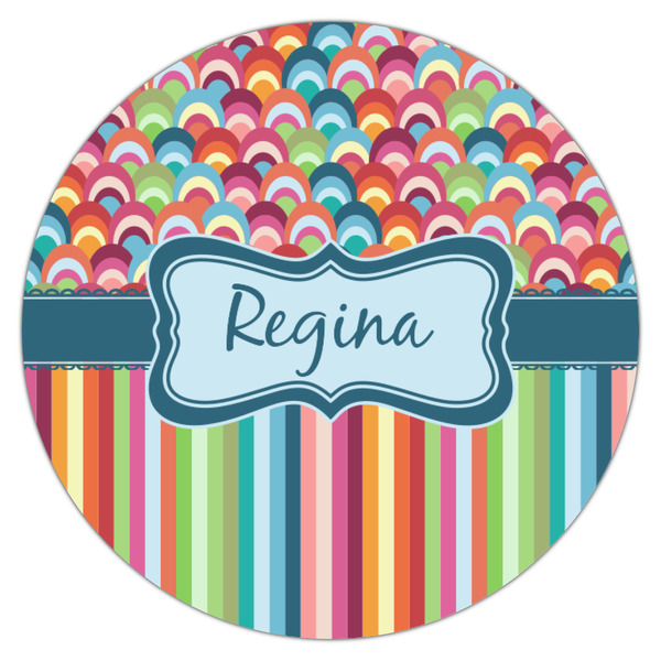 Retro Scales & Stripes Icing Circle - Small - Single