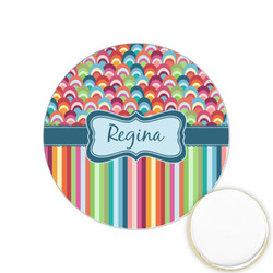 Retro Scales & Stripes Printed Cookie Topper - 1.25" (Personalized)