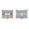 Retro Scales & Stripes  Indoor Rectangular Burlap Pillow (Front and Back)
