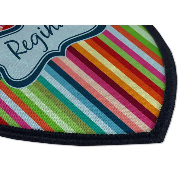 Retro Scales & Stripes Iron on Shield 3 Detail