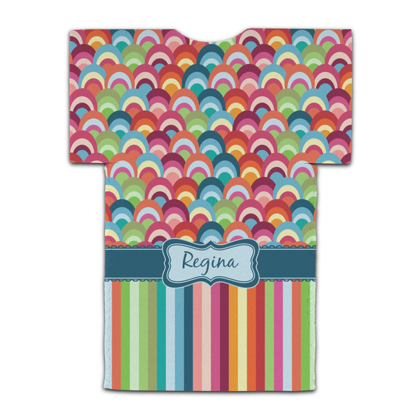 Retro Scales & Stripes Jersey Bottle Cooler - BACK (flat)