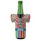 Retro Scales & Stripes Jersey Bottle Cooler - FRONT (on bottle)