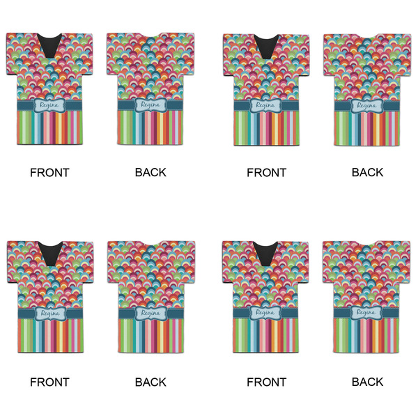 Retro Scales & Stripes Jersey Bottle Cooler - Set of 4 - APPROVAL