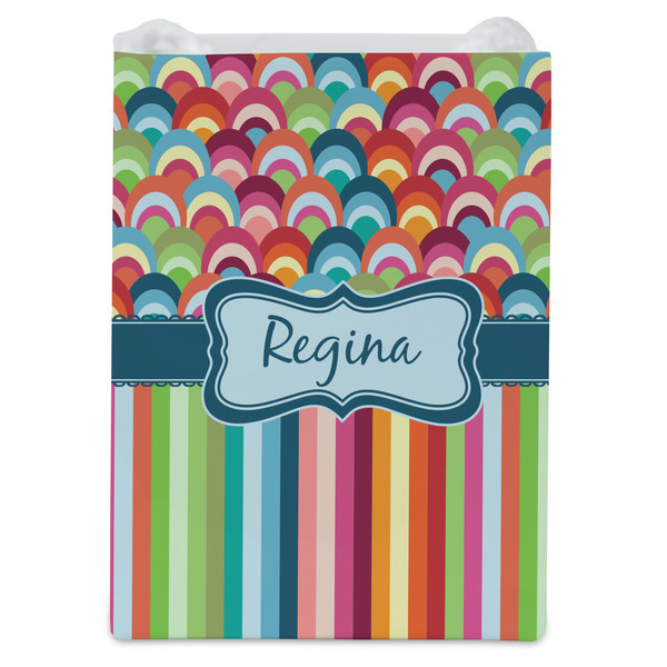 Retro Scales & Stripes Jewelry Gift Bag - Matte - Front