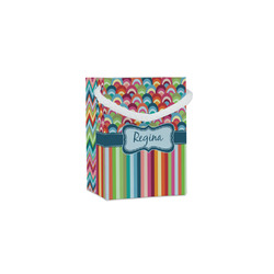 Retro Scales & Stripes Jewelry Gift Bags - Matte (Personalized)
