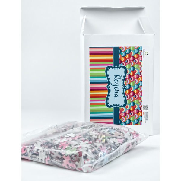 Retro Scales & Stripes Jigsaw Puzzle 1014 Piece - Box