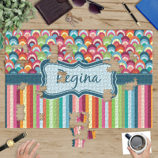 Retro Scales & Stripes Jigsaw Puzzle 1014 Piece - In Context