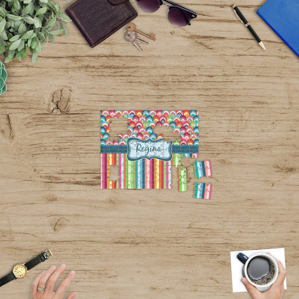 Retro Scales & Stripes Jigsaw Puzzle 110 Piece - In Context