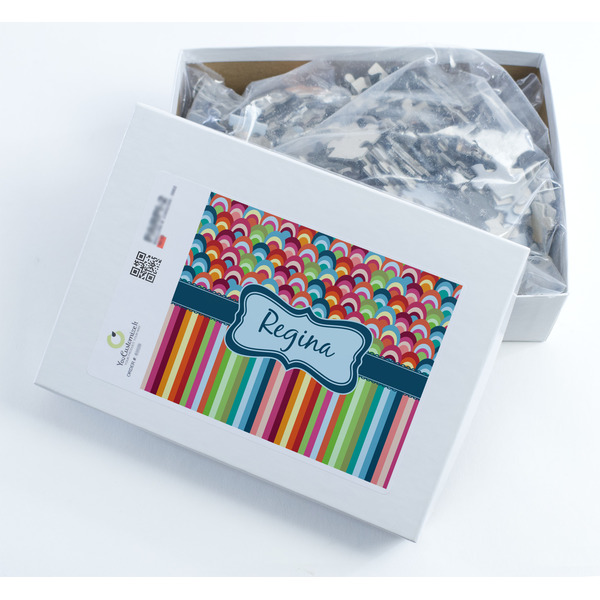 Retro Scales & Stripes Jigsaw Puzzle 500 Piece - Box