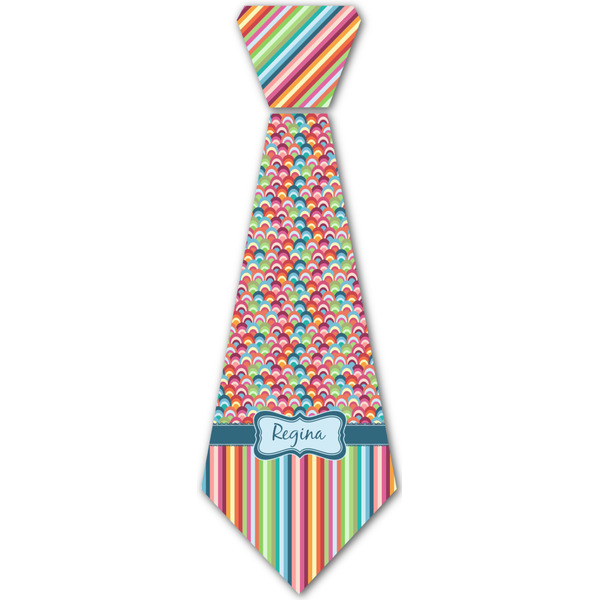 Custom Retro Scales & Stripes Iron On Tie - 4 Sizes w/ Name or Text