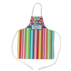 Retro Scales & Stripes Kid's Apron w/ Name or Text