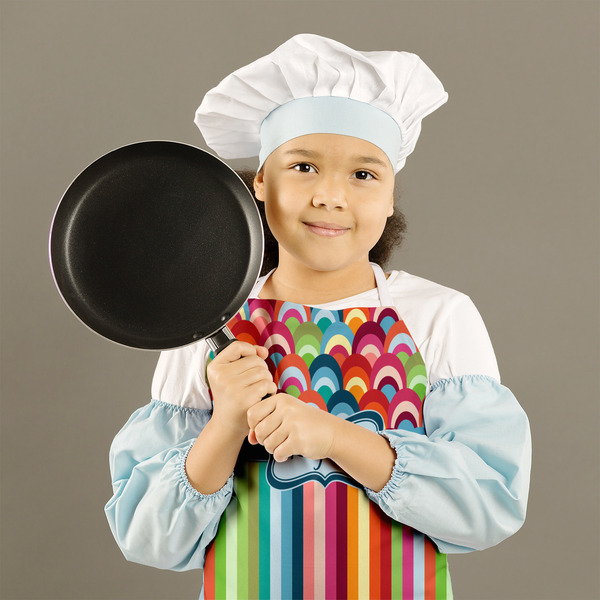 Retro Scales & Stripes Kid's Aprons - Medium - Lifestyle