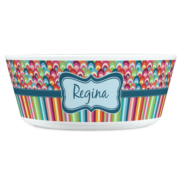 Retro Scales & Stripes Kids Bowls - FRONT