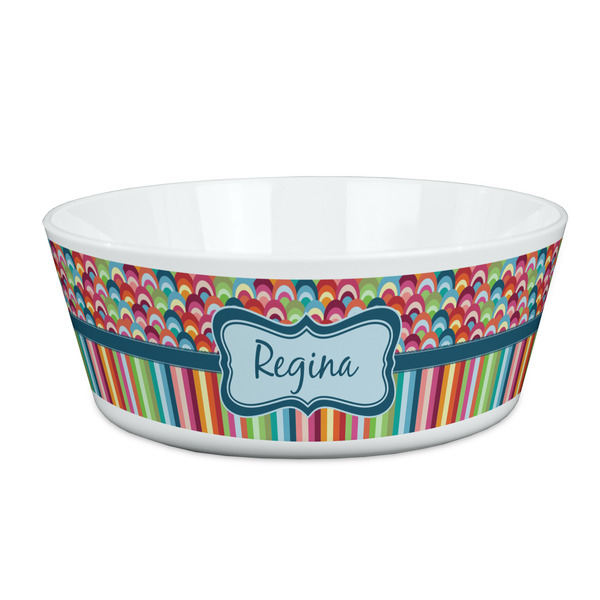 Custom Retro Scales & Stripes Kid's Bowl (Personalized)