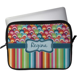 Retro Scales & Stripes Laptop Sleeve / Case - 13" (Personalized)