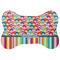 Retro Scales & Stripes Bone Shaped Dog Food Mat (Personalized)
