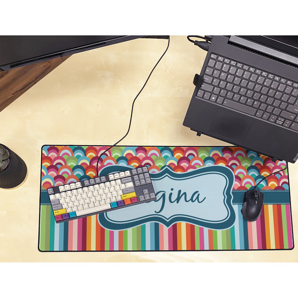 Retro Scales & Stripes Large Gaming Mats - LIFESTYLE