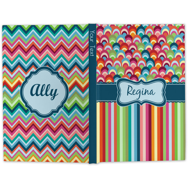 Retro Scales & Stripes Large Hard Cover Journal - Apvl