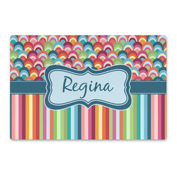 Retro Scales & Stripes Large Rectangle Car Magnet (Personalized)