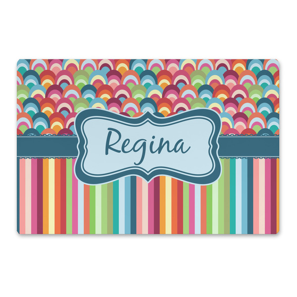Custom Retro Scales & Stripes Large Rectangle Car Magnet (Personalized)