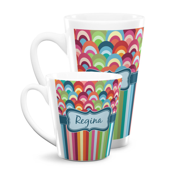 Retro Scales & Stripes Latte Mugs Main