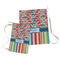 Retro Scales & Stripes Laundry Bag - Both Bags