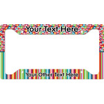 Retro Scales & Stripes License Plate Frame - Style A (Personalized)