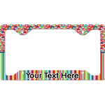 Retro Scales & Stripes License Plate Frame - Style C (Personalized)