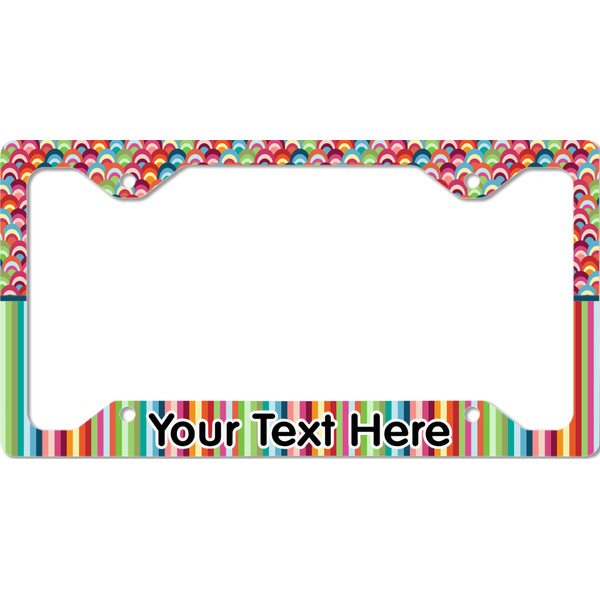 Custom Retro Scales & Stripes License Plate Frame - Style C (Personalized)
