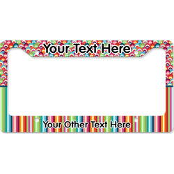 Retro Scales & Stripes License Plate Frame - Style B (Personalized)