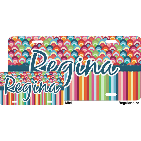 Retro Scales & Stripes License Plate (Sizes)