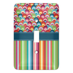 Retro Scales & Stripes Light Switch Cover