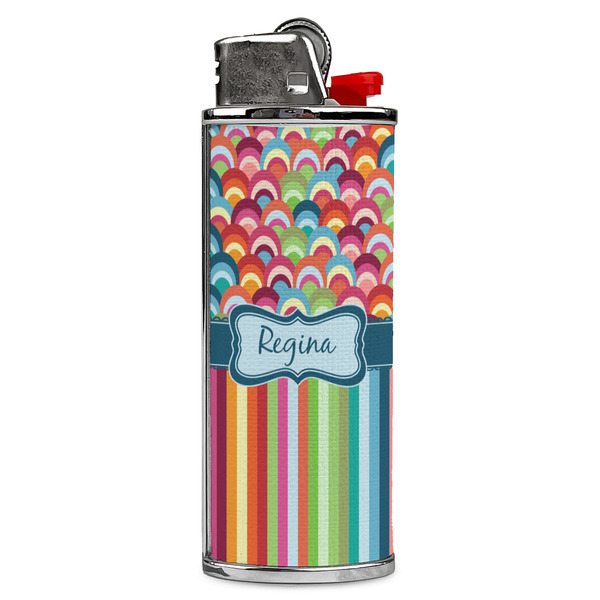 Custom Retro Scales & Stripes Case for BIC Lighters (Personalized)
